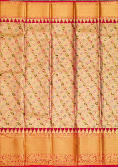 Gold Zariwork Pure Silk Saree-Koskii