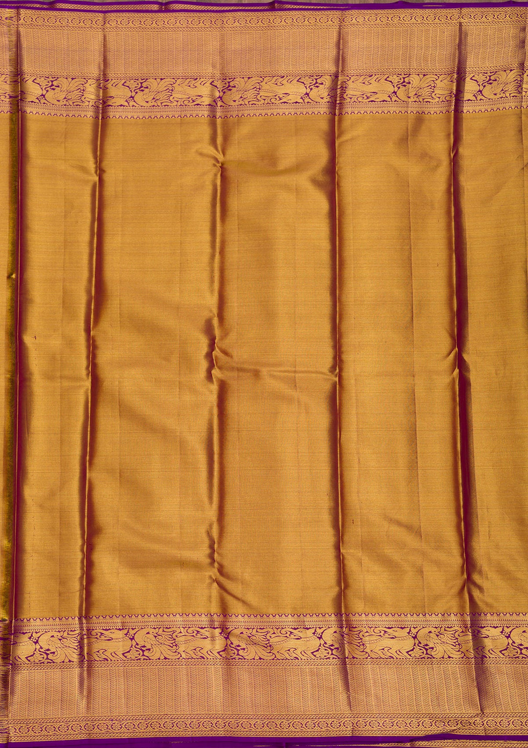 Gold Zariwork Pure Silk Saree-Koskii
