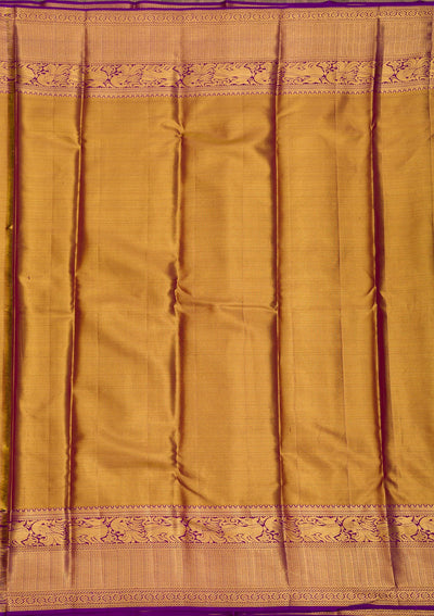 Gold Zariwork Pure Silk Saree-Koskii