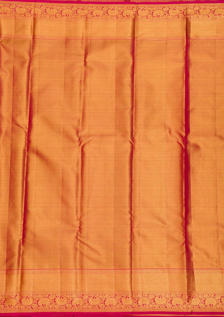 Gold Zariwork Pure Silk Saree-Koskii