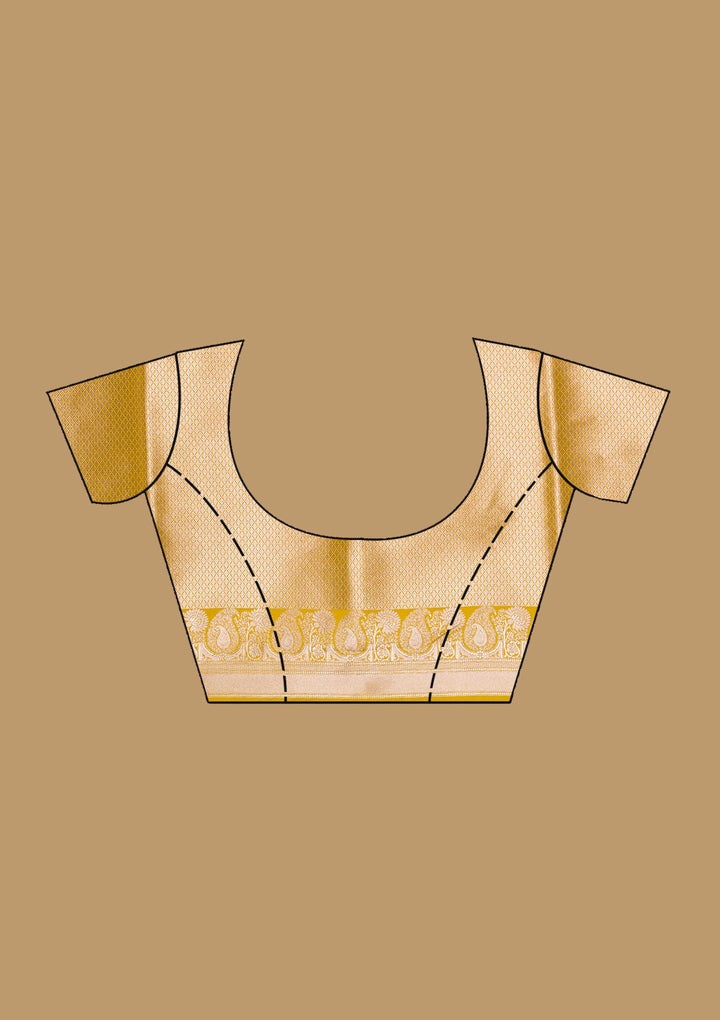 Mustard Zariwork (Gold) Satin  Silk_Saree-Koskii