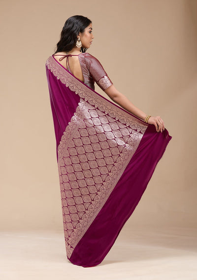 Peacock Blue Zariwork (Gold) Banarasi Silk Saree-koskii