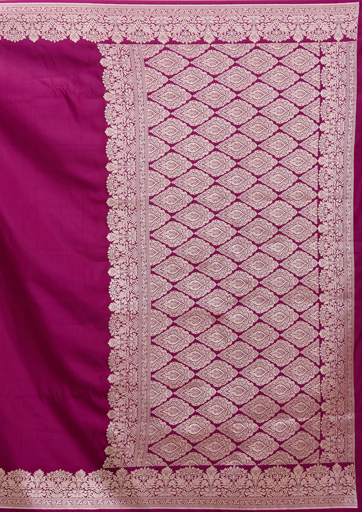 Peacock Blue Zariwork (Gold) Banarasi Silk Saree-koskii