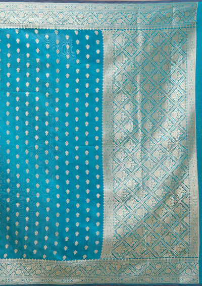 Rama Green Banarasi Silk Saree-koskii