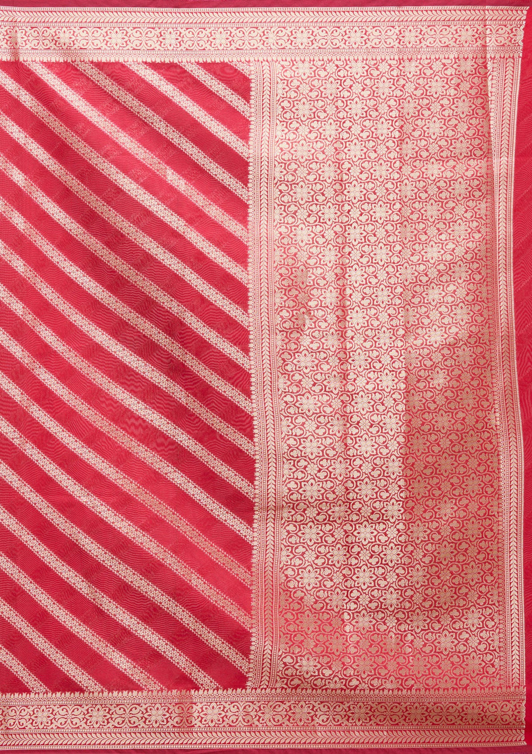 Red Zariwork (Gold) Banarasi Silk Saree-koskii