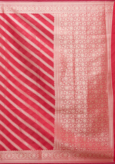 Red Zariwork (Gold) Banarasi Silk Saree-koskii