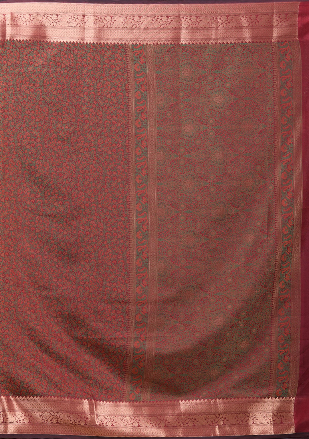 Orange Zariwork (Gold) Banarasi Silk Saree-koskii