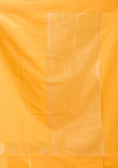 Mustard Zariwork (Gold) Silk Saree-Koskii