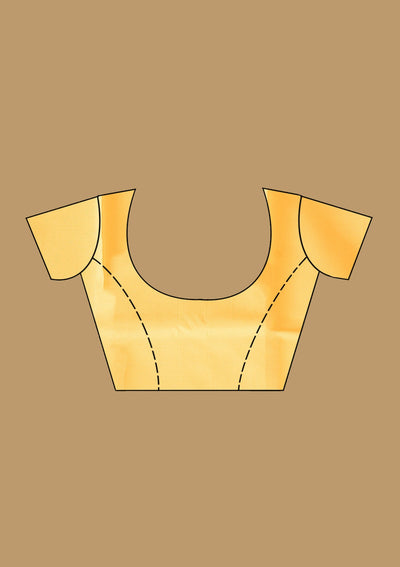 Mustard Zariwork (Gold) Silk Saree-Koskii