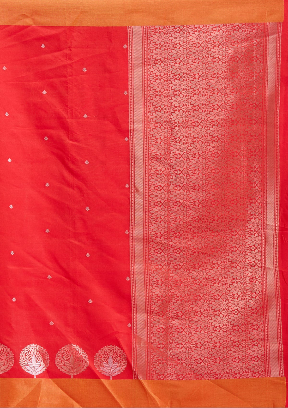 Red Zariwork (Gold) Silk Saree-Koskii