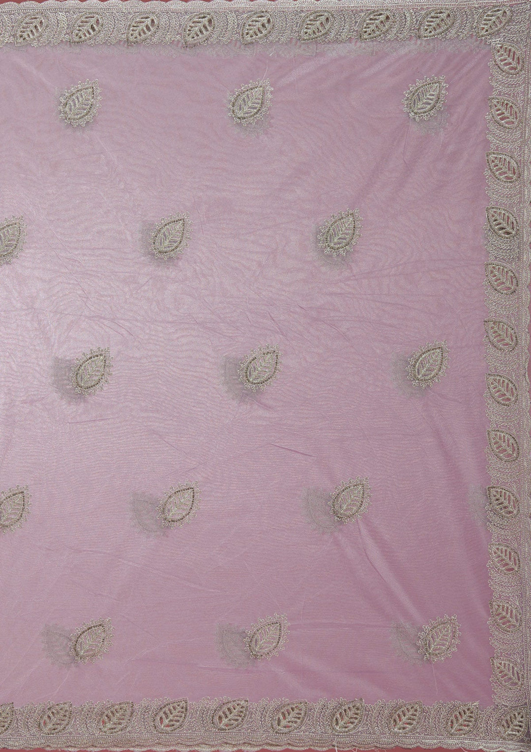 Lavender Cutwork Organza Saree-Koskii