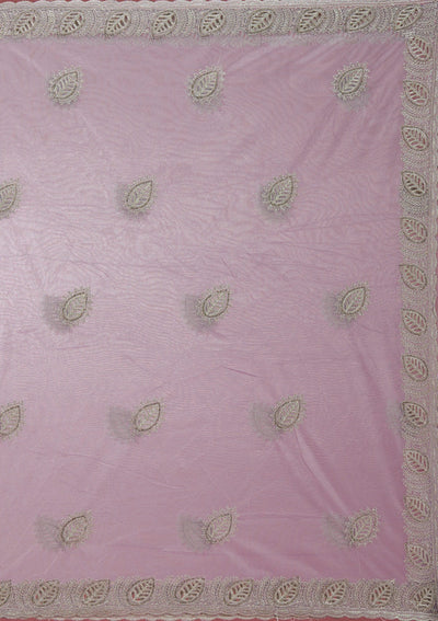 Lavender Cutwork Organza Saree-Koskii