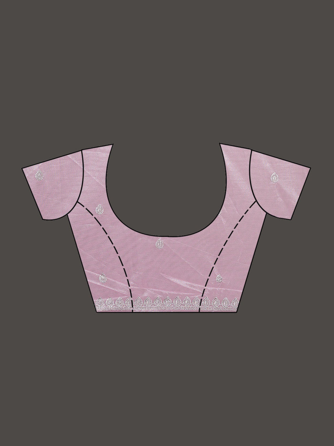Baby Pink Cutwork Organza Saree-Koskii