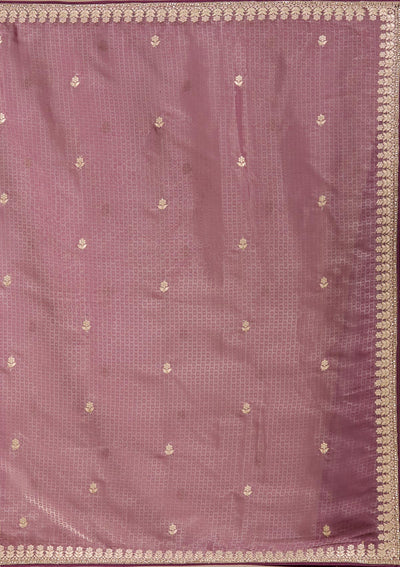Wine Gotapatti Organza Saree-koskii