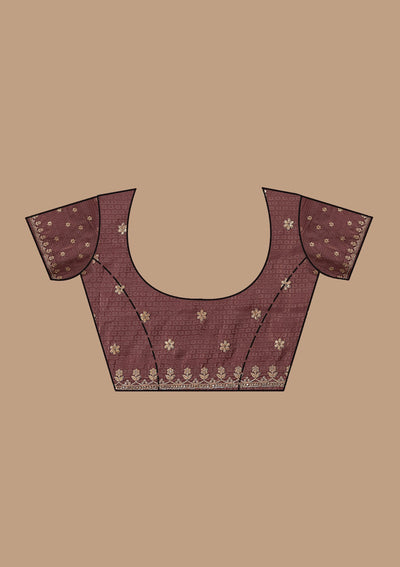 Wine Gotapatti Organza Saree-koskii
