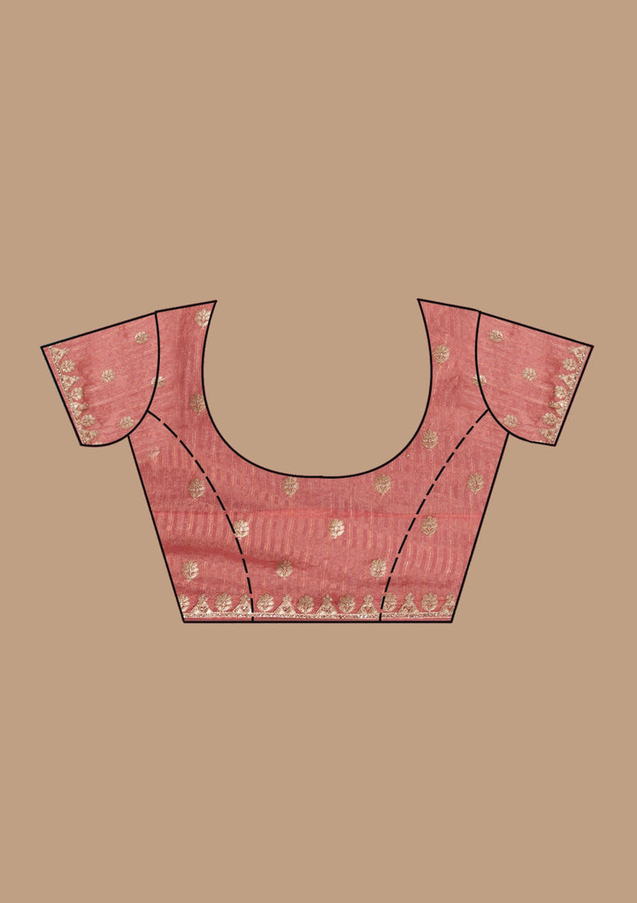 Gajari Pink Gotapatti Chiffon Saree-koskii