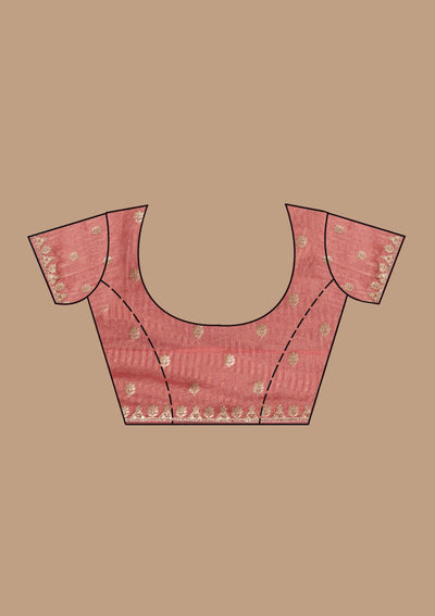 Gajari Pink Gotapatti Chiffon Saree-koskii