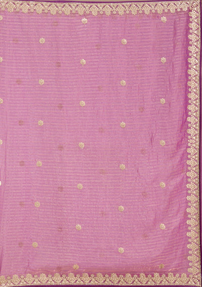 Purple Gotapatti Chiffon Saree-koskii