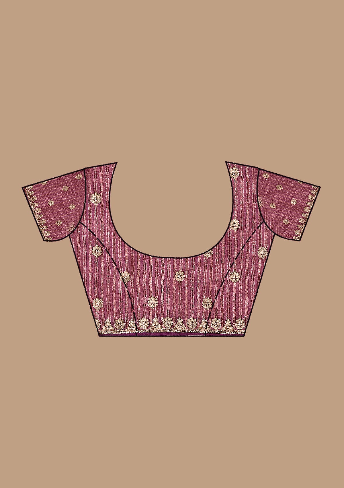 Purple Gotapatti Chiffon Saree-koskii