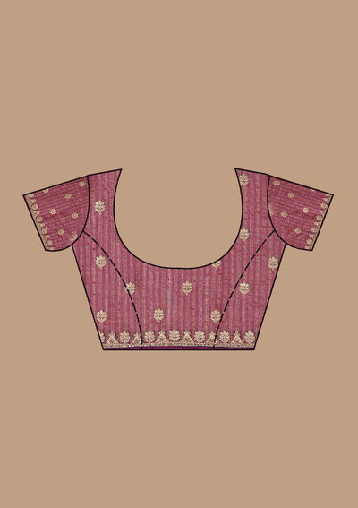 Purple Gotapatti Chiffon Saree-koskii