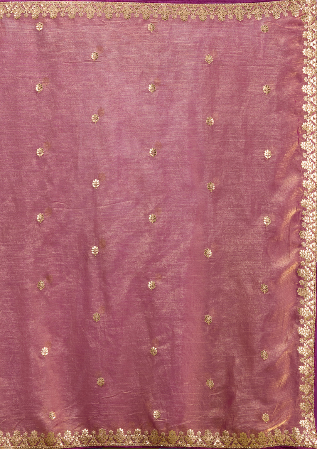 Purple Gotapatti Chiffon Saree