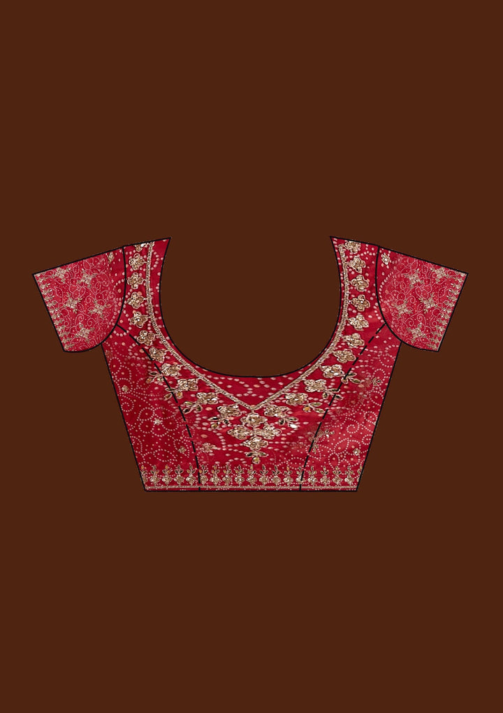 Beige Gotapatti Tissue Saree-Koskii
