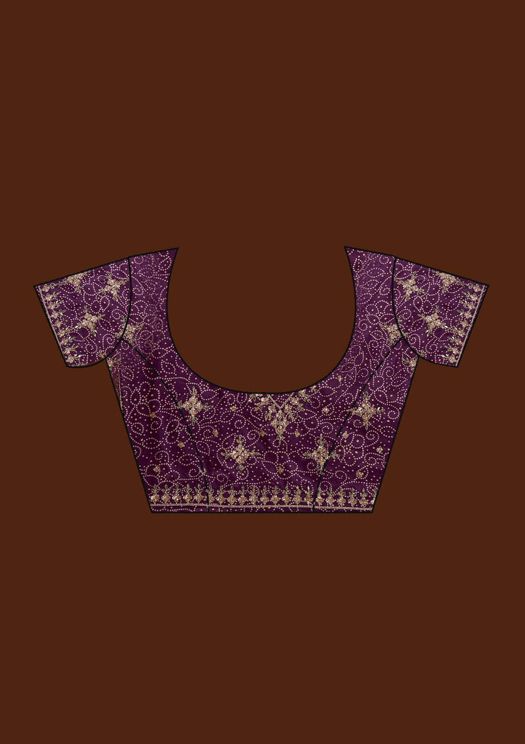 Light Lavender Gotapatti Tissue Saree-Koskii