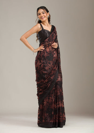 Black Zariwork (Gold) Dola Silk Unstitched Salwar Suit-koskii
