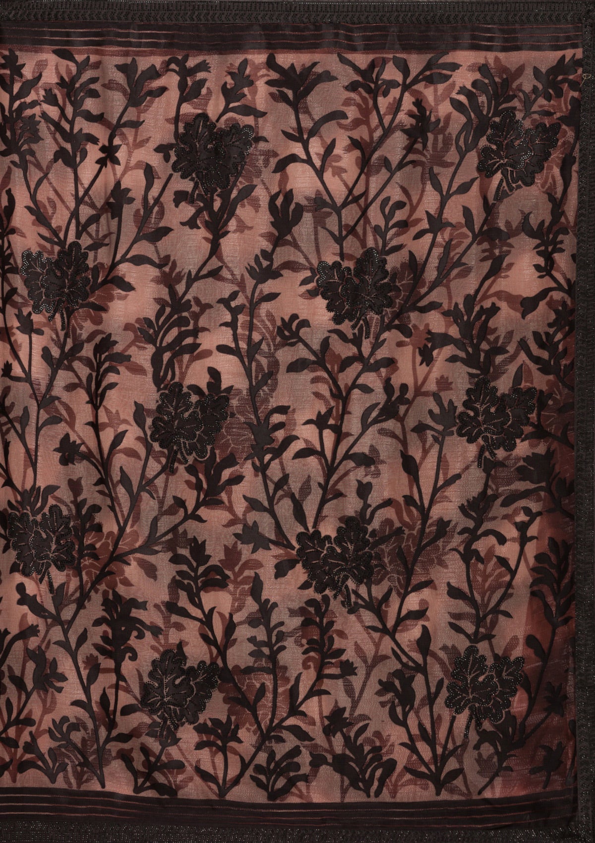 Black Zariwork (Gold) Dola Silk Unstitched Salwar Suit-koskii