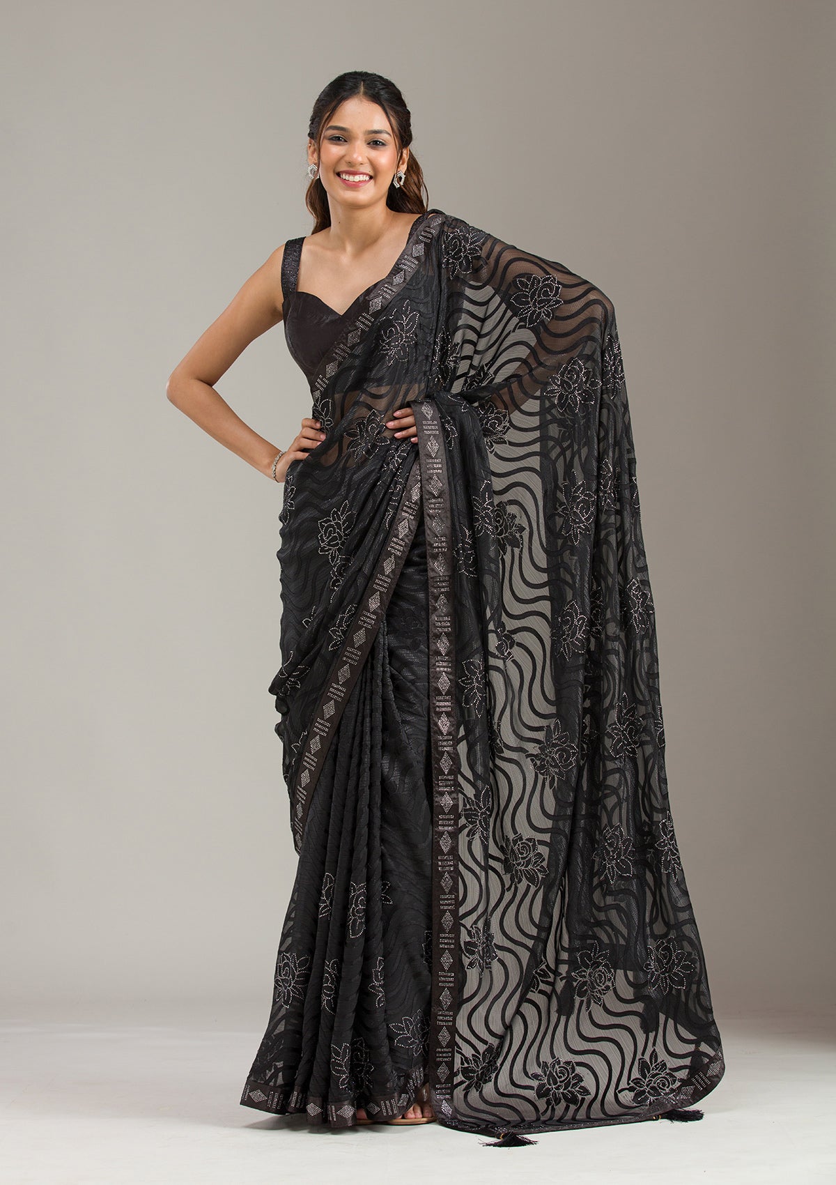 Navy Blue Zariwork (Gold) Banarasi Unstitched Salwar Suit-koskii