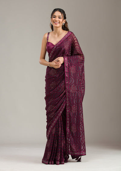 Grey Zariwork (Gold) Banarasi Unstitched Salwar Suit-koskii