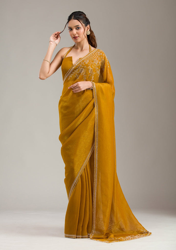 Sea Green Zariwork (Gold) Chinon Readymade Salwar Suit-koskii