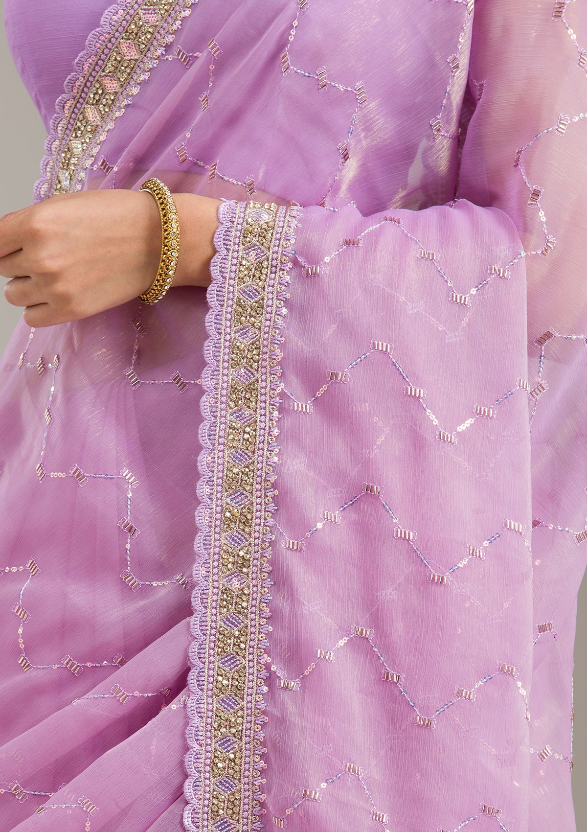 Turquoise Blue Zariwork (Gold) Banarasi Unstitched Salwar Suit-koskii