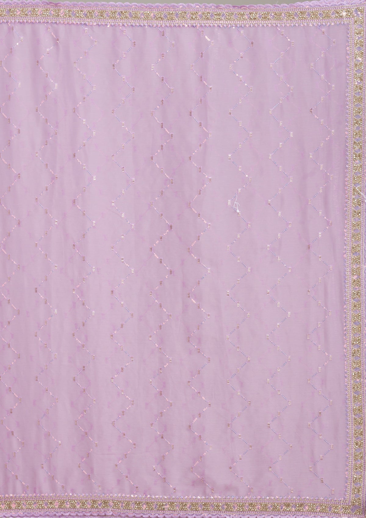 Magenta Pink Zariwork (Gold) Banarasi Unstitched Salwar Suit-koskii