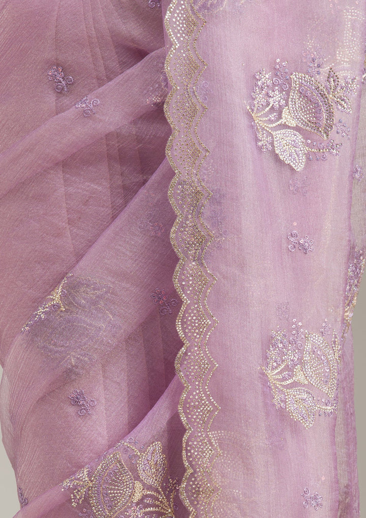 Copper Zariwork (Gold) Tissue Readymade Salwar Suit-koskii