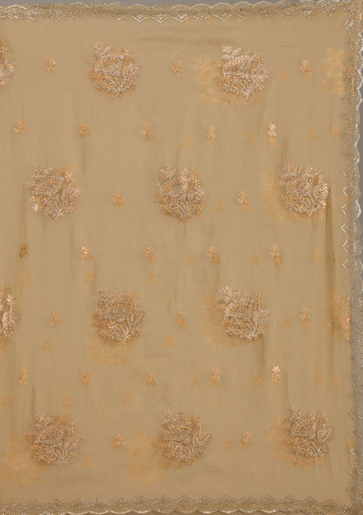 Pink Zariwork (Gold) Net Readymade Anarkali Suit-koskii
