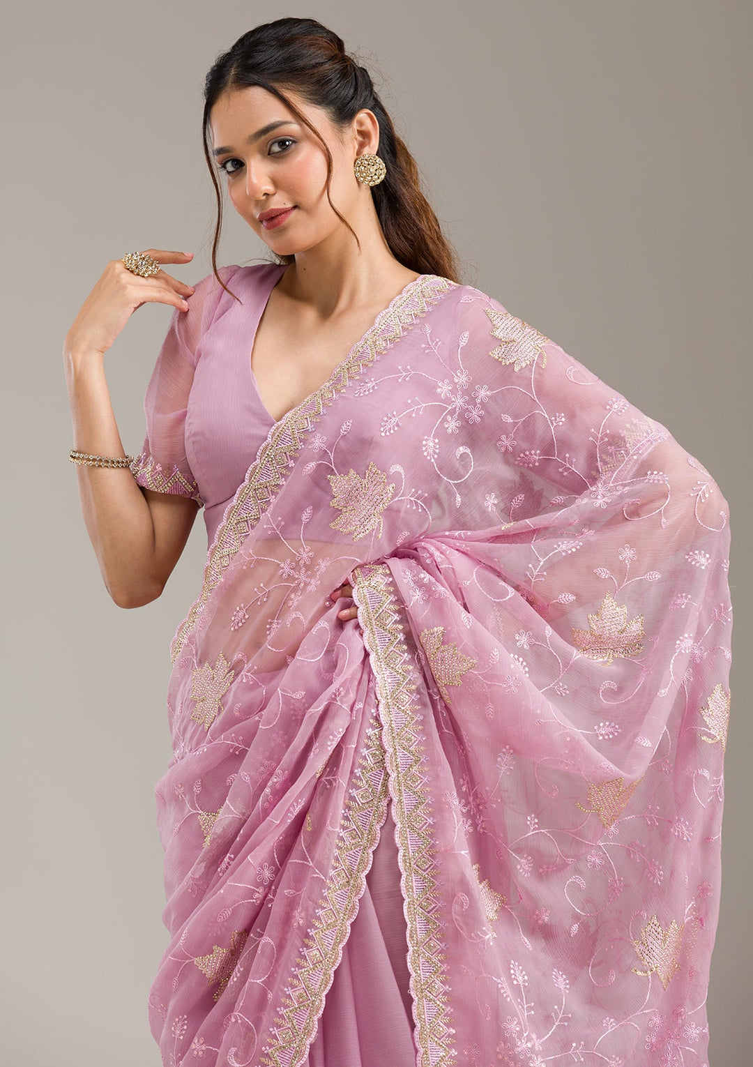 Purple Mirrorwork Soft Raw Silk Readymade Lehenga-koskii