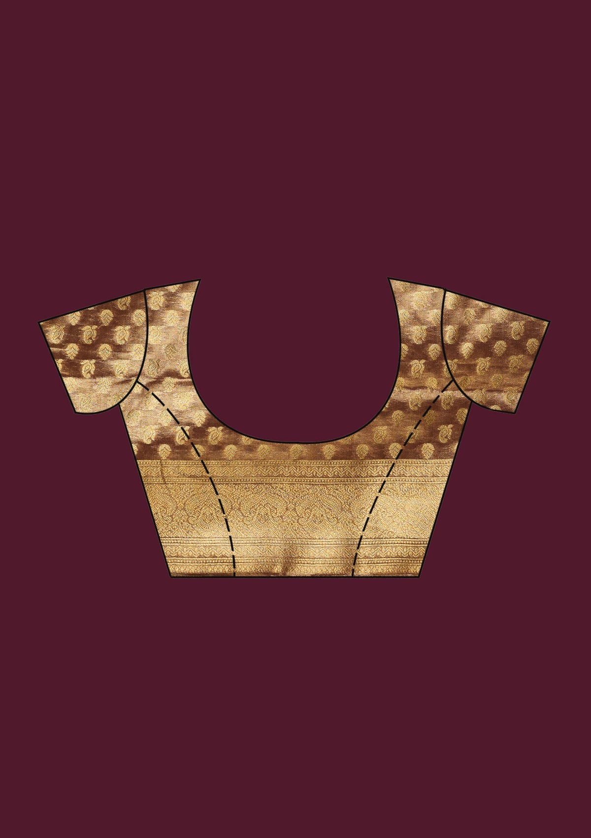 Beige Zariwork (Gold) Silk Saree-Koskii