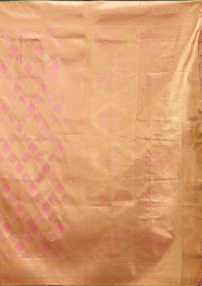 Gajari Pink Zariwork (Gold) Silk Silk_Saree-Koskii