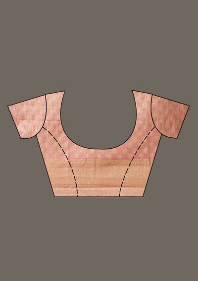 Gajari Pink Zariwork (Gold) Silk Silk_Saree-Koskii