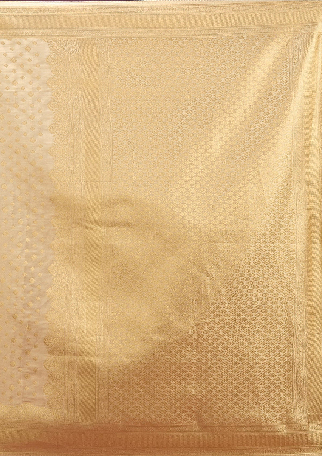 Gold Zariwork (Gold) Silk Saree-Koskii
