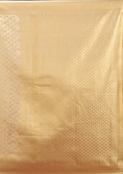 Gold Zariwork (Gold) Silk Saree-Koskii