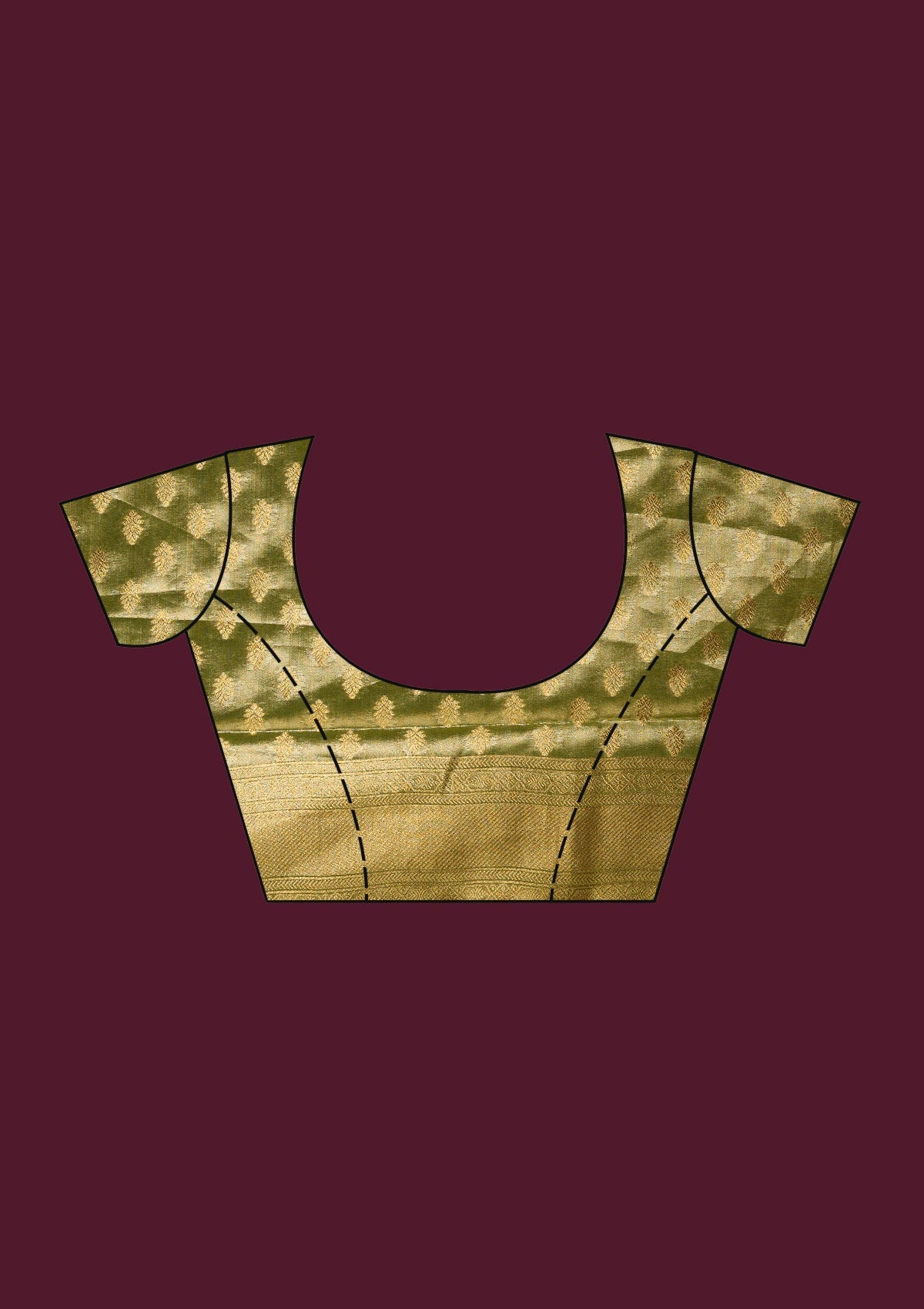 Pista Green Zariwork (Gold) Silk Saree-Koskii
