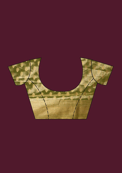 Pista Green Zariwork (Gold) Silk Saree-Koskii
