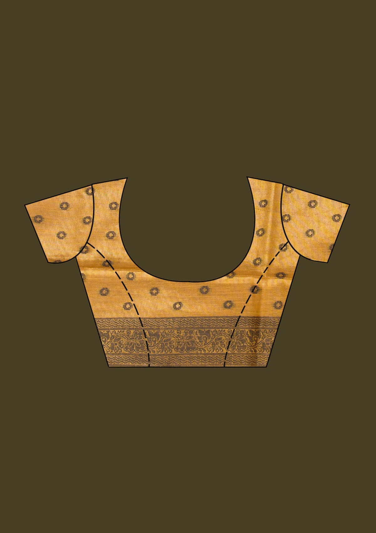 Mustard Printed Art Silk Silk_Saree-koskii