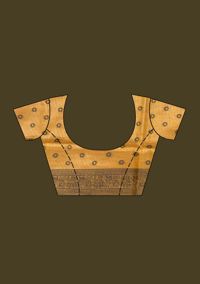 Mustard Printed Art Silk Silk_Saree-koskii