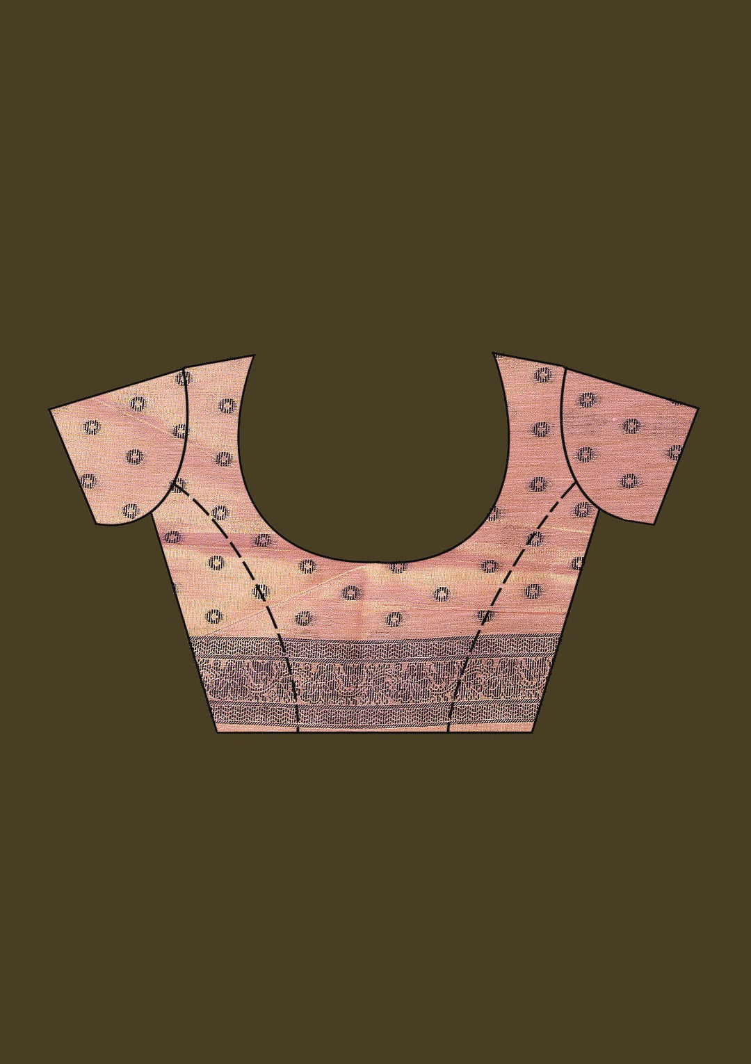 Peach Printed Art Silk Silk_Saree-koskii