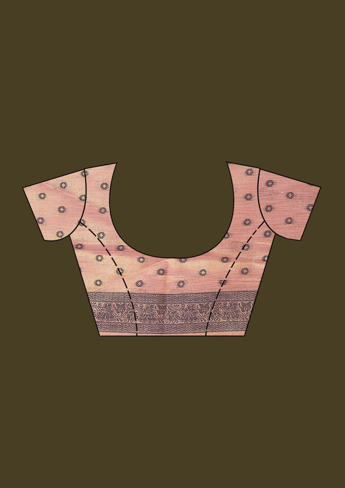 Peach Printed Art Silk Silk_Saree-koskii