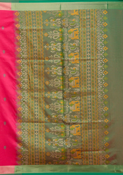 Rani Pink Printed Art Silk Silk_Saree-koskii