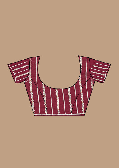 Wine Threadwork Georgette Saree-koskii